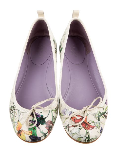 gucci floral flats